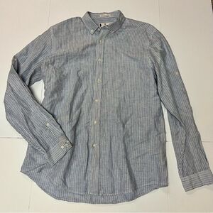 Zara Men’s Large Blue Striped Shirt